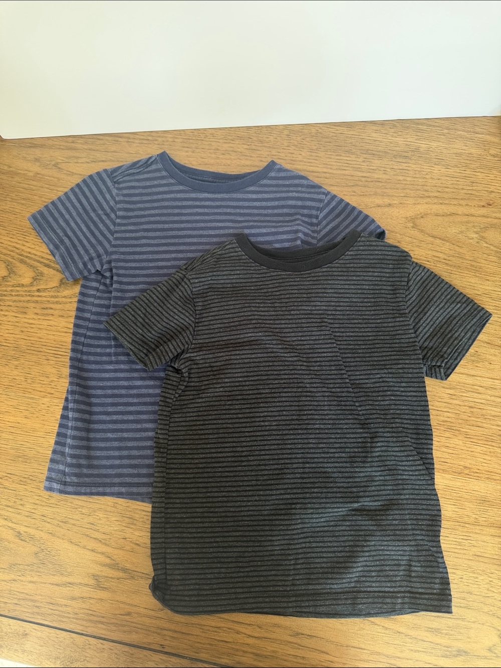 Cat & Jack Striped Short-Sleeve Tee Duo in Blue and Charcoal